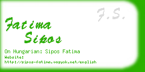 fatima sipos business card